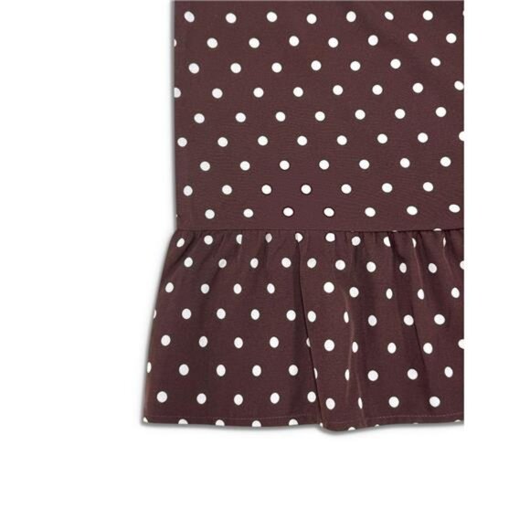 Plus Size Polka Dot Ruffle Hem Mini Dress - Picture 10 of 10